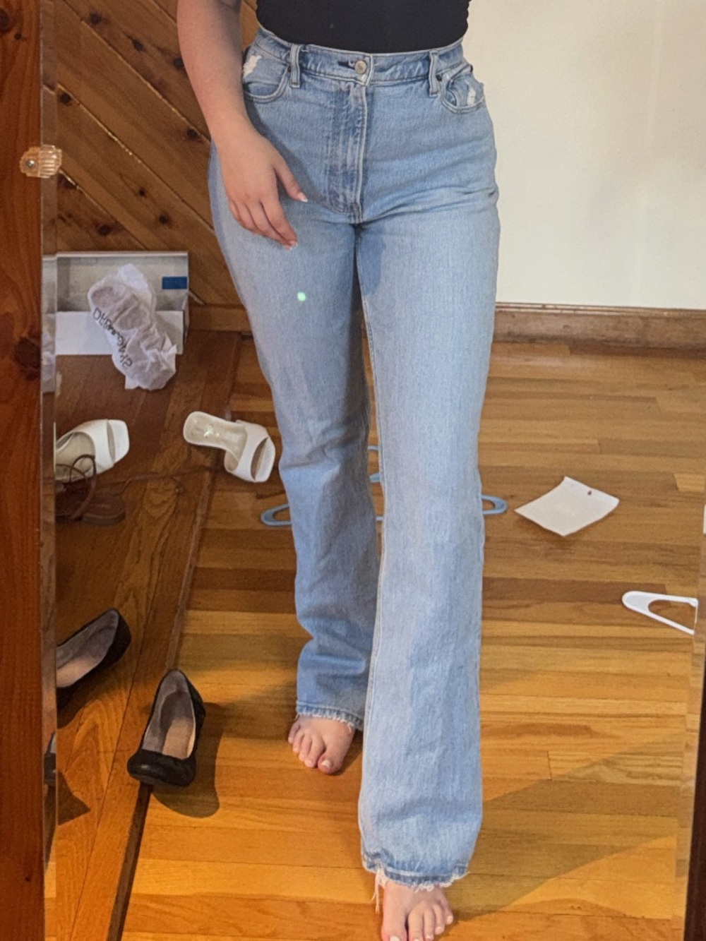 Abercrombie & Fitch Light Blue High-Rise Vintage Flare Jeans